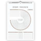 Gewohnheitstrainer | Habit Tracker | Gewohnheiten-Trainer | Gewohnheiten ändern | Kalender 12 Monate | DIN A4 Kalender | habittracker | heeaven, Beige