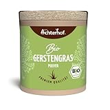 Gerstengras Pulver Bio 40g | reines und natürliches Superfood in Rohkostqualität | regelmäßige Nährwertkontrollen | aus deutschem Anbau | vom Achterhof