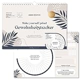 Lebenskompass® Habit Tracker für 12 Monate Gewohnheitstracker als undatierter Wandkalender - Tracke deine Fortschritte - mit inspirierenden Zitaten & Tipps