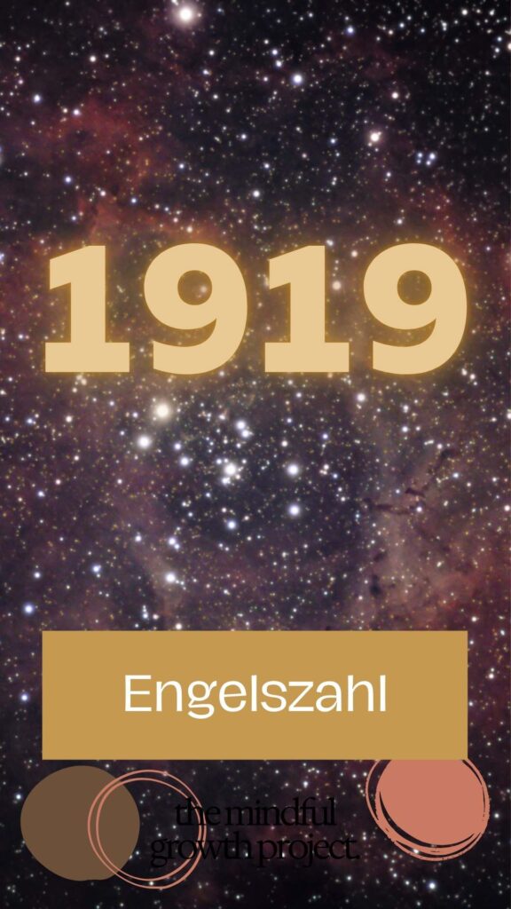 Grafik zum Thema Engelszahl 1919 Bedeutung.